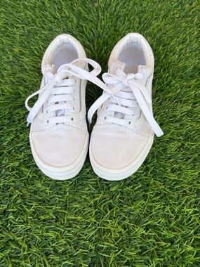 Vans Kids White Low-Top Lace-Up Sneakers